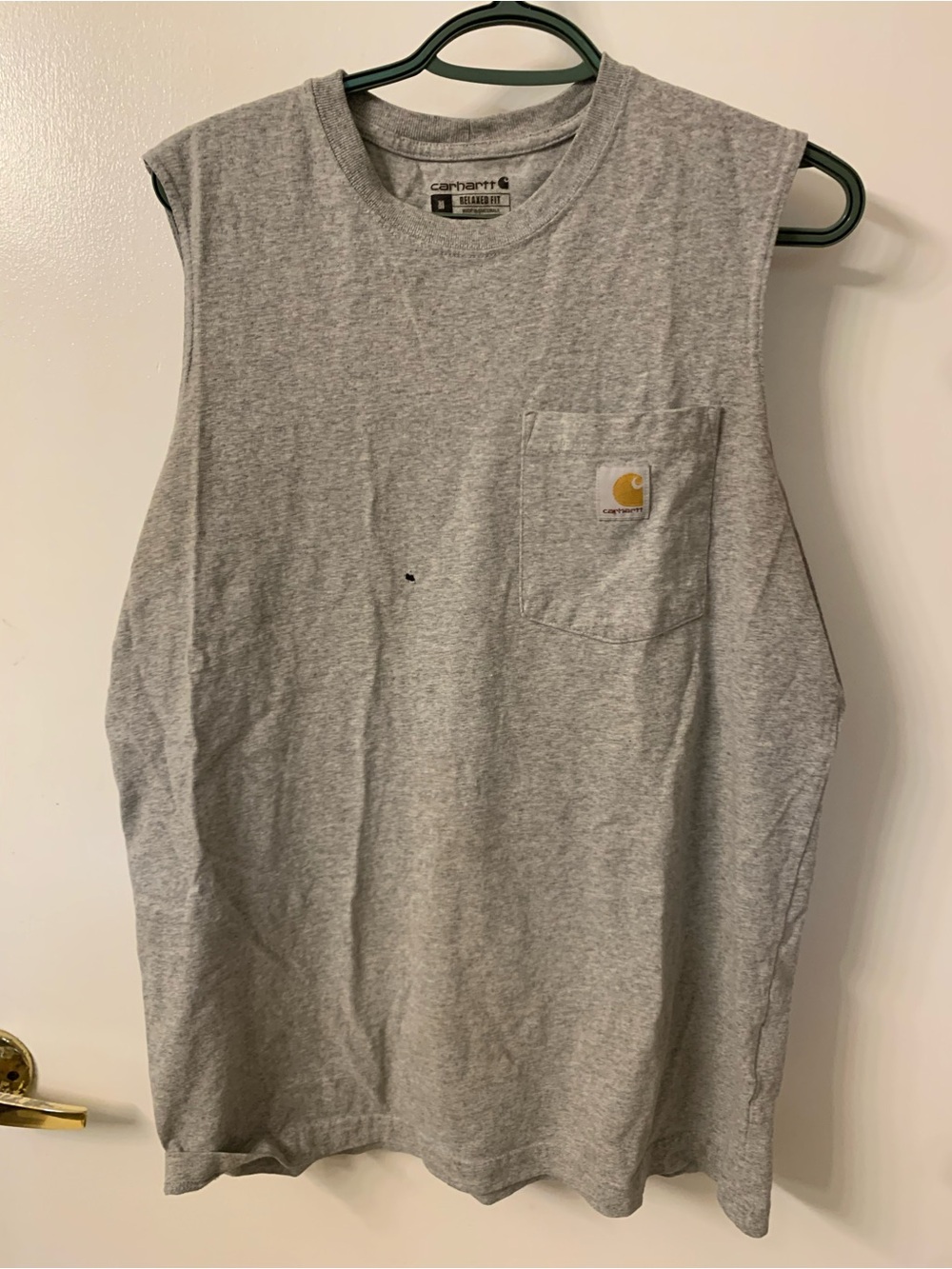 Carhartt Heather Gray Chest Pocket Muscle Tee
